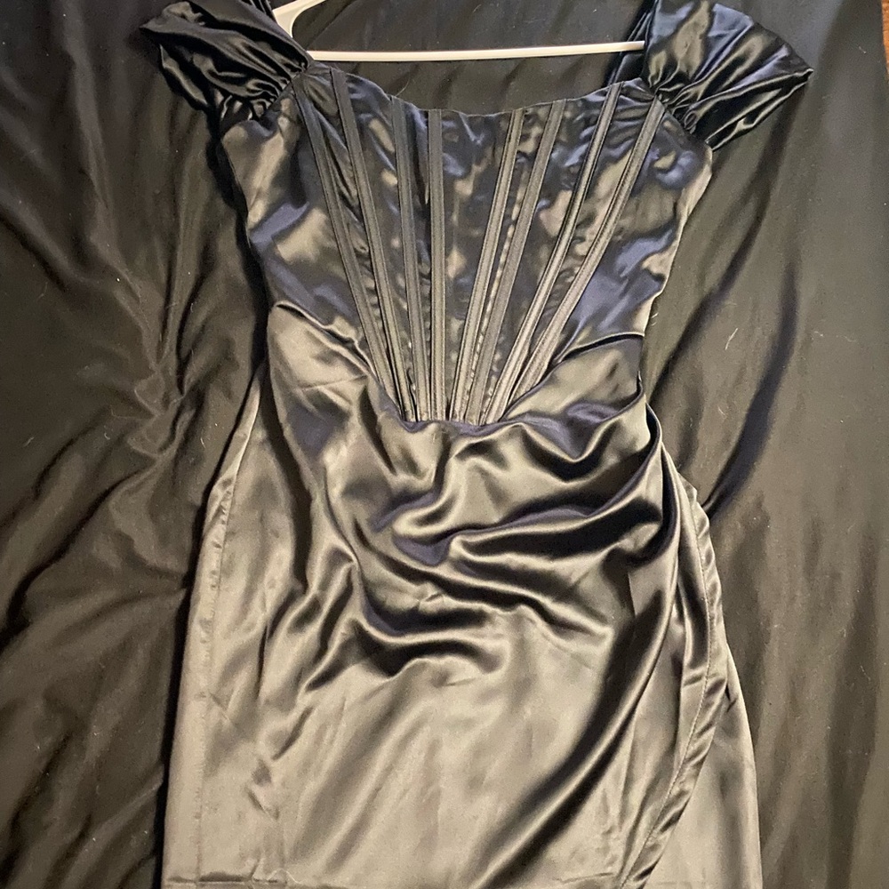 Black corset built in dress